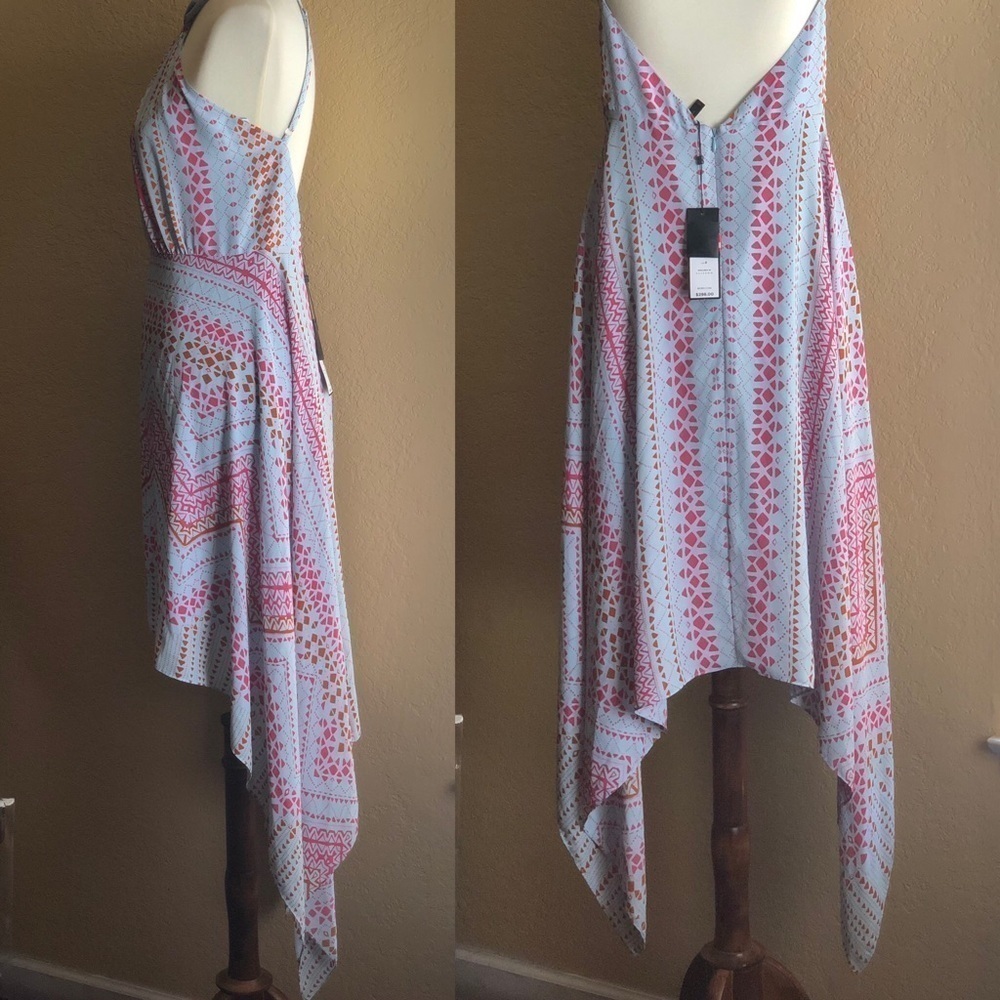 BCBGMAXAZRIA Danela Halter Geometric Dress Size 8 - Picture 7 of 9